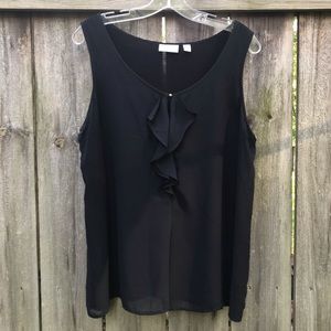 Women’s NY&Co Ruffle Sleeveless Blouse